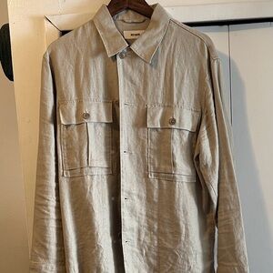 BUCK MASON FLINT LOOMED LINEN FATIGUE SHIRT